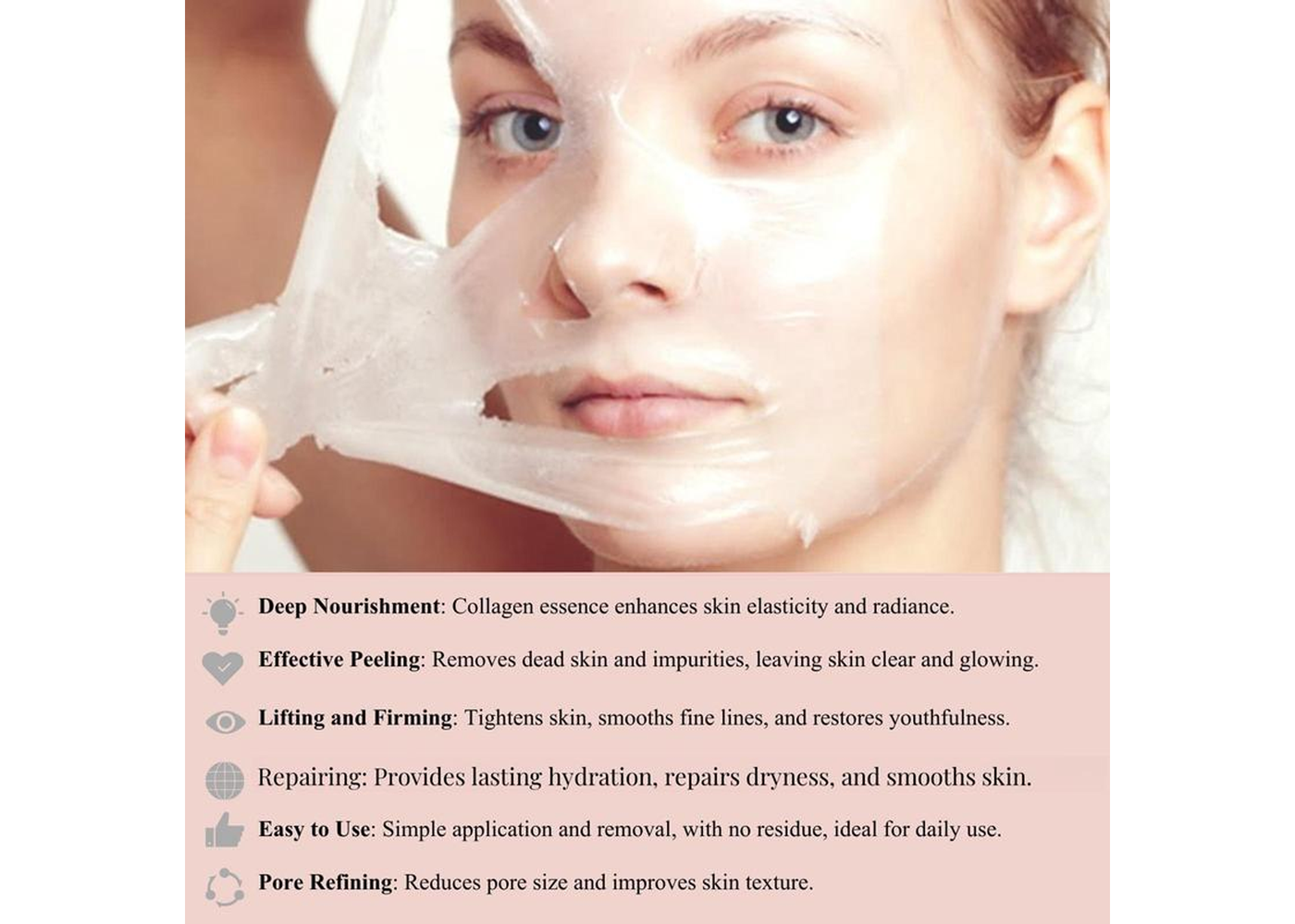 LunaGlow Collagen Overnight  wrapping facial mask