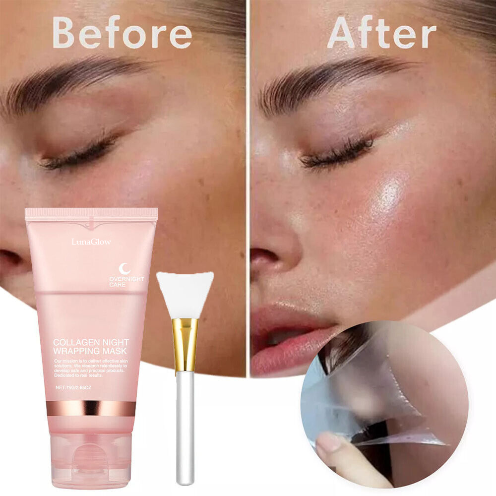 LunaGlow Collagen Overnight  wrapping facial mask