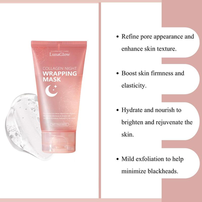 LunaGlow Collagen Overnight  wrapping facial mask